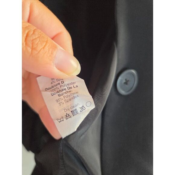 J.Crew 1035 BI Stretch Women Tollogno 1900 Black Wool 2 Button Blazer size 4 - Picture 9 of 10